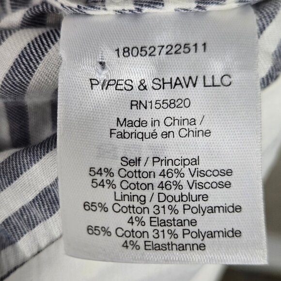 Veronica Beard Size 0 Kai Swiss Dot Striped Dress Long Sleeve Ruched Ruffle - Picture 14 of 16